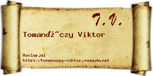 Tomanóczy Viktor névjegykártya