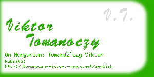 viktor tomanoczy business card